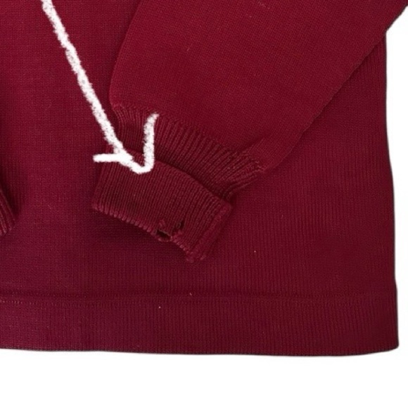 Vintage Dehen Letterman Varsity Cardigan Wool Striped Sleeve Size M - Picture 6 of 8